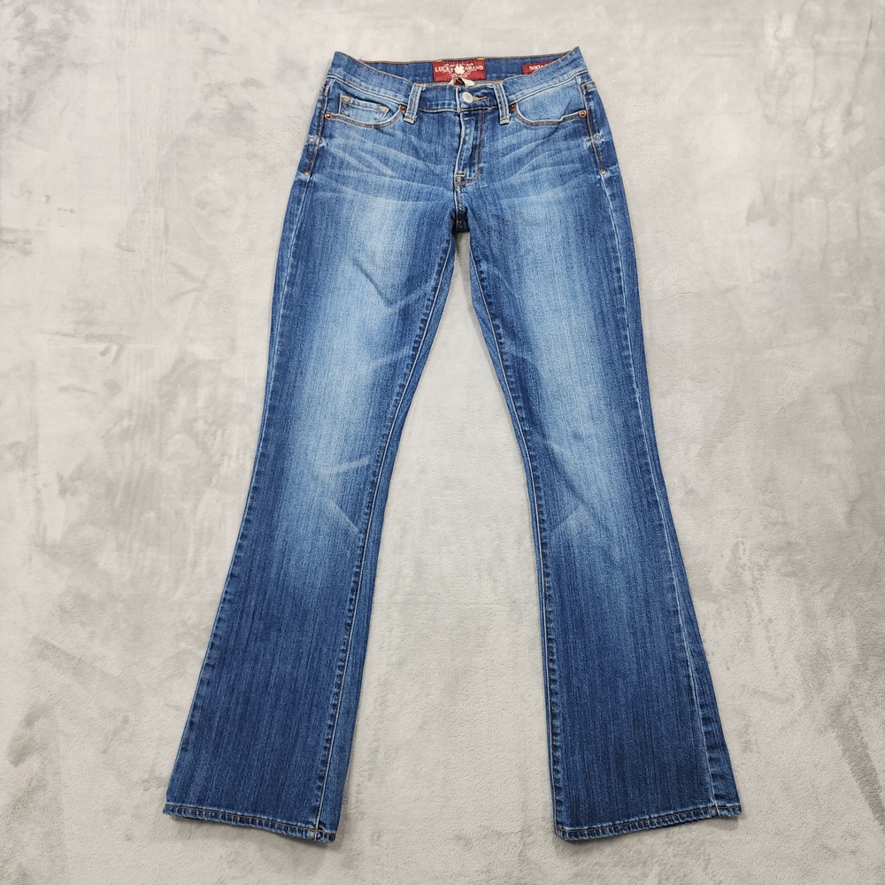 Lucky Brand Jeans Womens 4 Blue Mid Rise Sofia Bootcut Stretch Denim Flare Y2K